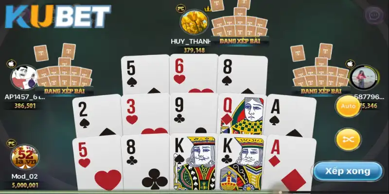 Sức hút của đánh bài binh 13 lá tại Kubet
