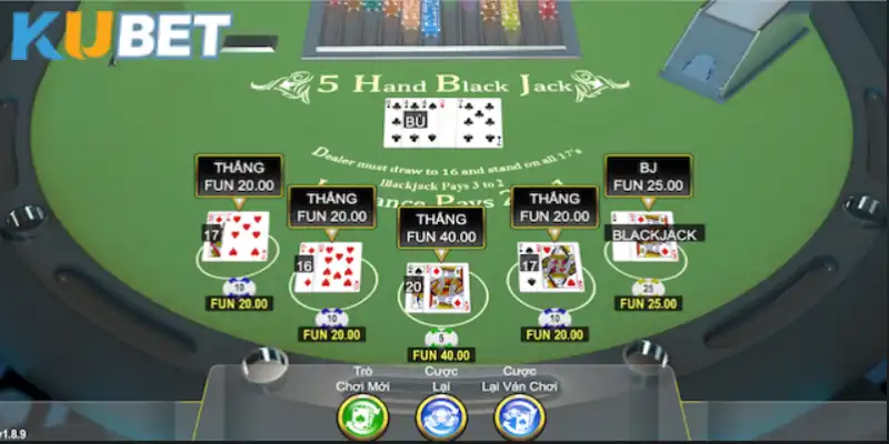 Sức hút phiên bản bài blackjack miễn phí tại Kubet